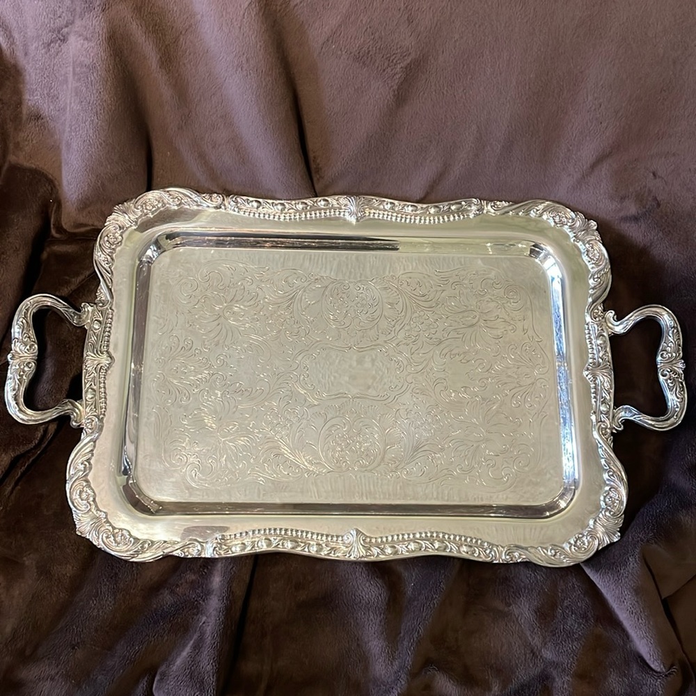Vintage Sheridan Silver Plated Tray